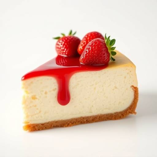 New York Cheesecake with strawberry compote